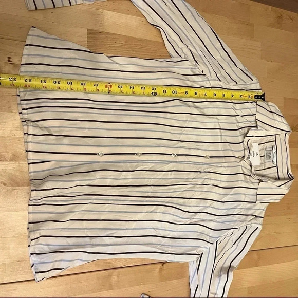 Andrea Viccaro NWT Women Small 100% Silk Button Front Shirt Classic Career - Picture 6 of 9